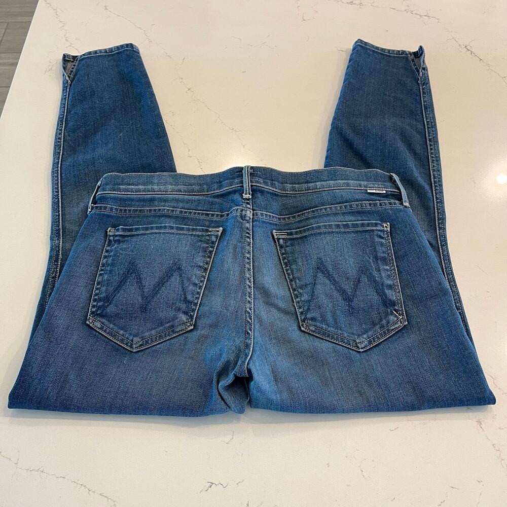 MOTHER Denim The Vamp In Spiked Heels To Tractor Wheels Cropped Jeans Size 30 - Picture 5 of 13
